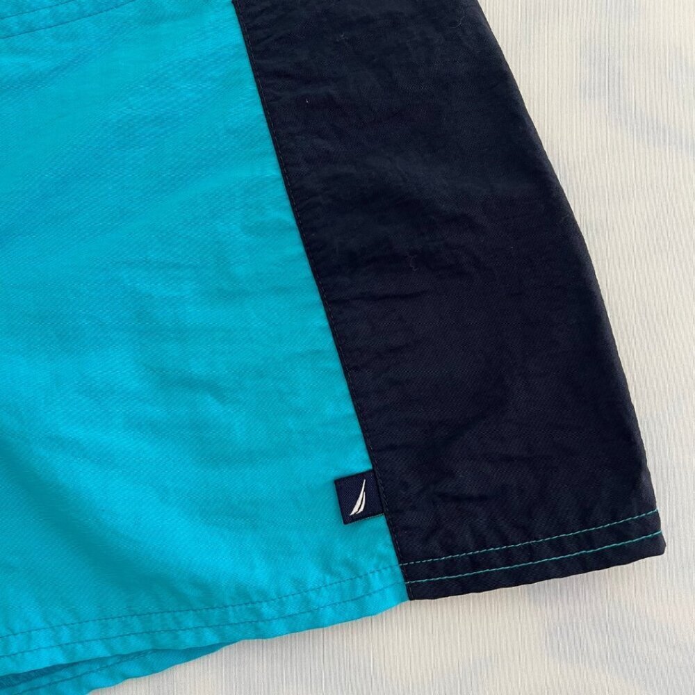 Nautica Women's Vintage Blue Surfer Swim Micro Mini Shorts - Picture 3 of 8